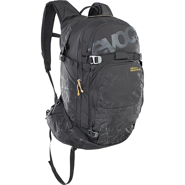 Mochila de esquí negra EVOC Line R.A.S. Protector 32 con espaldera protectora