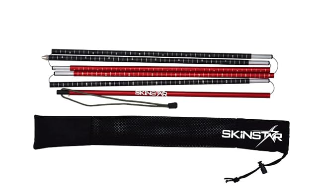 Sonda de avalancha SkinStar de aluminio ligero, 260 cm, plegada con funda de nailon