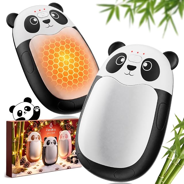 Calentadores de manos recargables Fandliss con diseño de panda