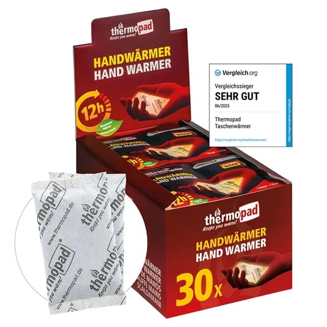 Caja Thermopad de treinta pares de calentadores de manos