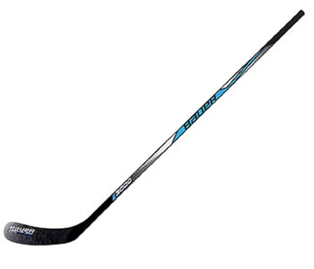 Stick de hockey negro Bauer I3000, mano baja a la izquierda