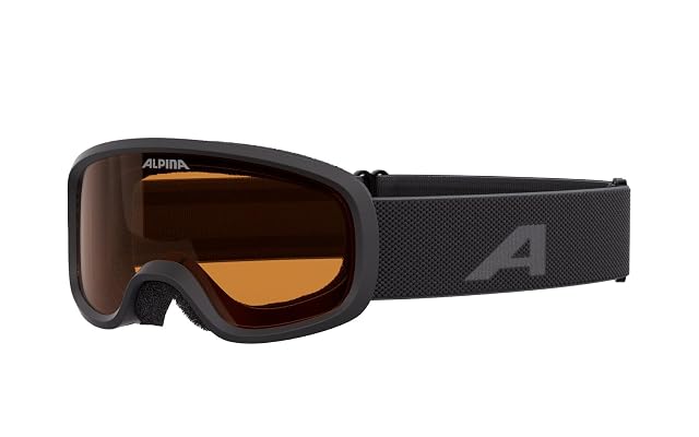 Gafas de esquí infantiles Alpina Piney 2.0, negro mate
