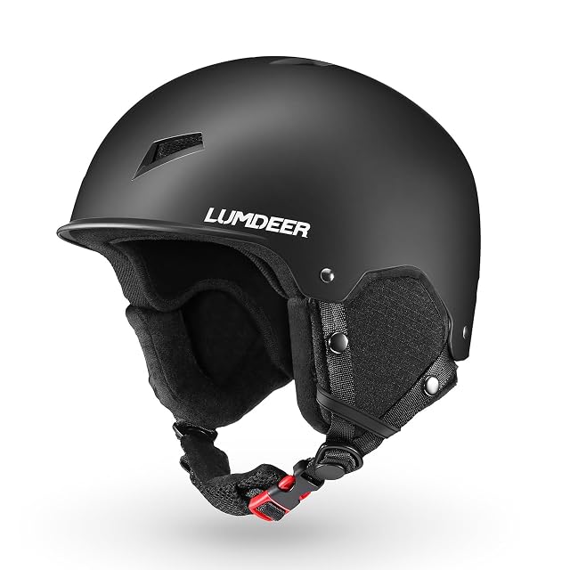 Casco de esquí LUMDEER Kyro negro mate con visor abatible