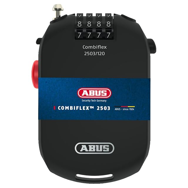 Candado de cable retráctil ABUS Combiflex 2503 negro