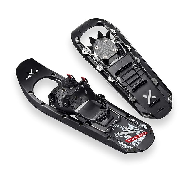 Raqueta de nieve Black Crevice de bastidor de plástico, 64 cm, con fijación de carraca