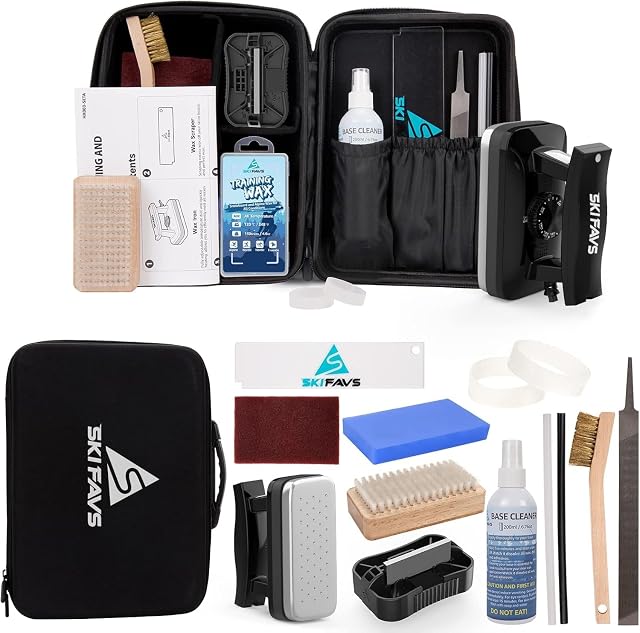 Kit completo de encerado y mantenimiento Skifavs para esquís y snowboards con plancha